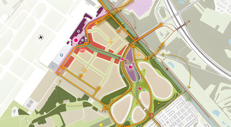 Eindhoven airport district Plattegrond van Eindhoven airport district